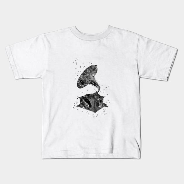 Antique gramophone Kids T-Shirt by RosaliArt